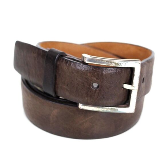 W. Kleinberg BROWN GENUINE LEATHER 1 3/8"Wd CASUAL DRESS MEN'S BELT Sz 36 (F6 - Picture 6 of 15